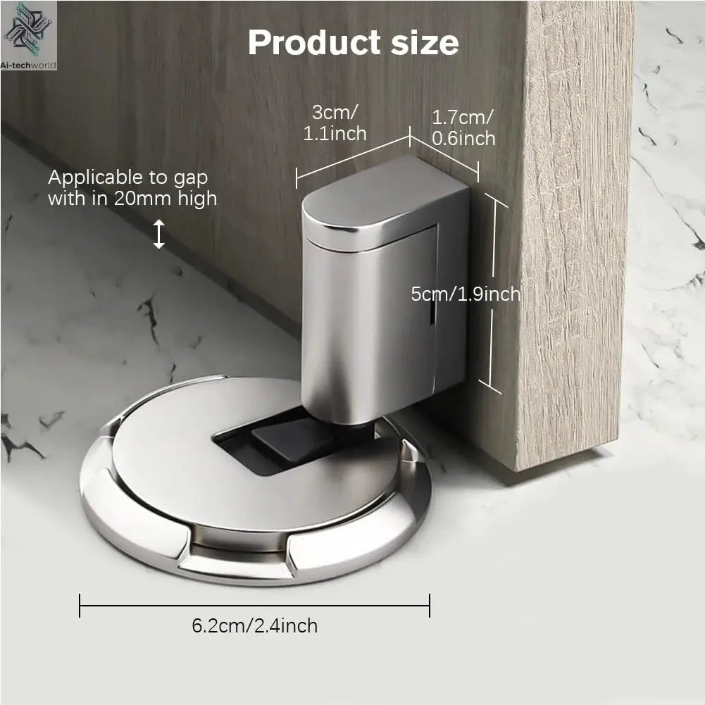 Mechanical No Drilling Door Stopper Keep Door Open Magnetic Door Stopper Heavy Duty No Drill Door Stopper for Office Home Garage Ai-TechWorld 