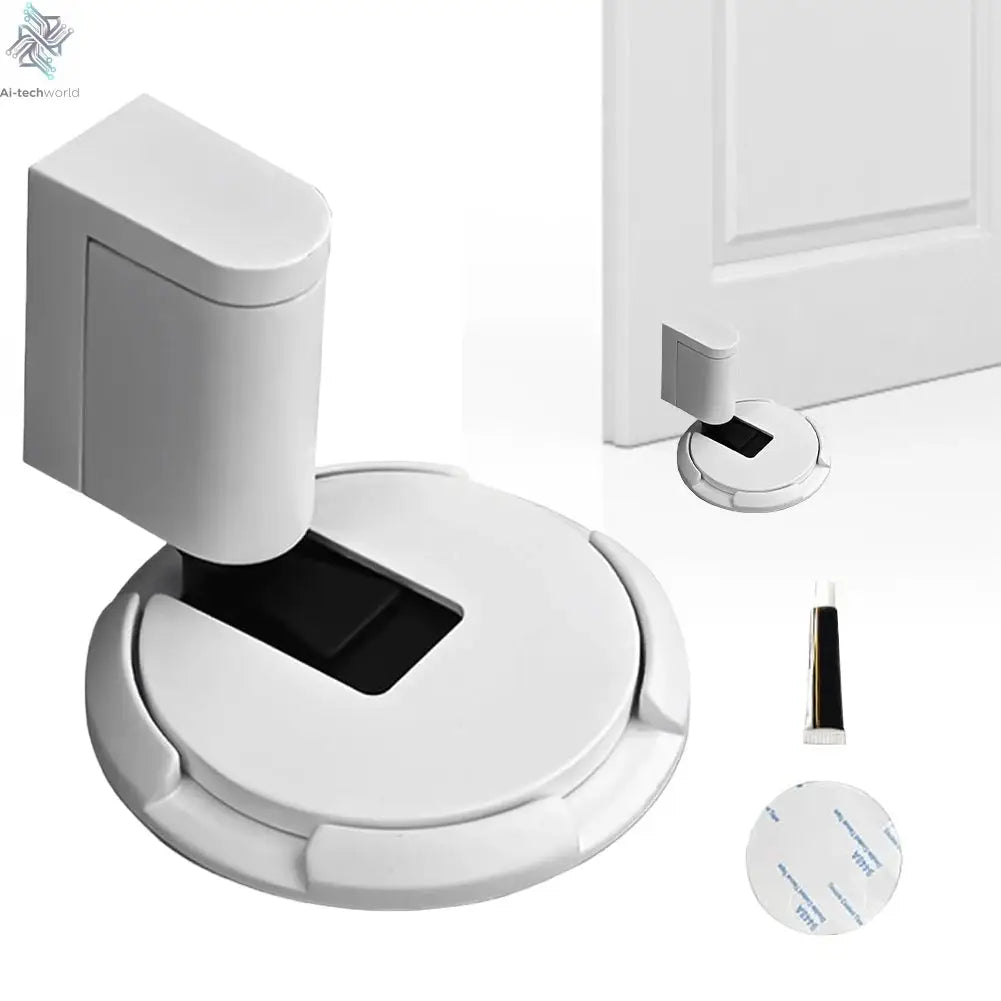 Mechanical No Drilling Door Stopper Keep Door Open Magnetic Door Stopper Heavy Duty No Drill Door Stopper for Office Home Garage Ai-TechWorld 