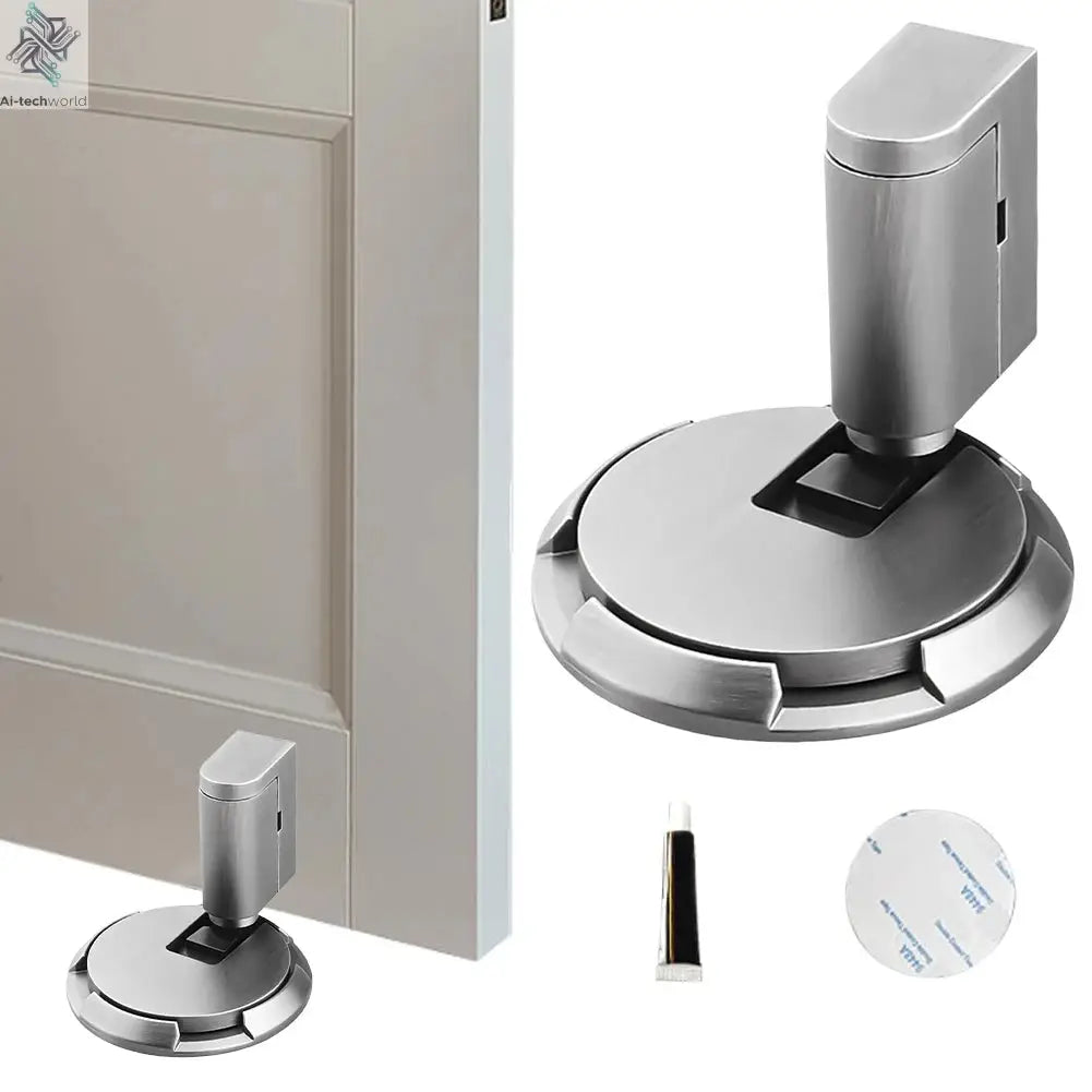 Mechanical No Drilling Door Stopper Keep Door Open Magnetic Door Stopper Heavy Duty No Drill Door Stopper for Office Home Garage Ai-TechWorld 