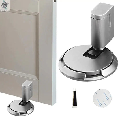 Mechanical No Drilling Door Stopper Keep Door Open Magnetic Door Stopper Heavy Duty No Drill Door Stopper for Office Home Garage Ai-TechWorld 