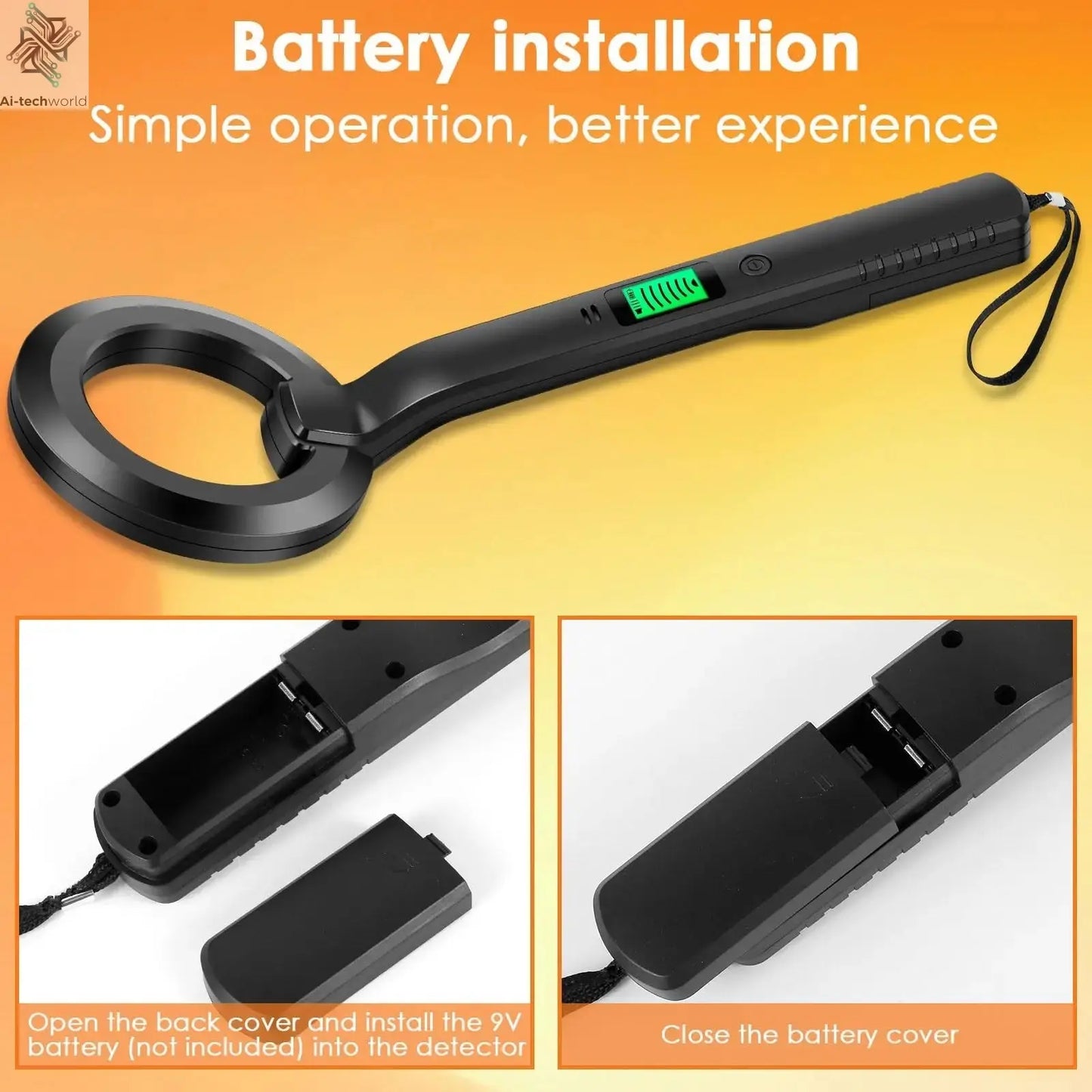 Metal Detector IP66 Waterproof Portable High Sensitivity Metal Detector Underground UnderwaterMultipurpose Metal Finder - Ai - TechWorld