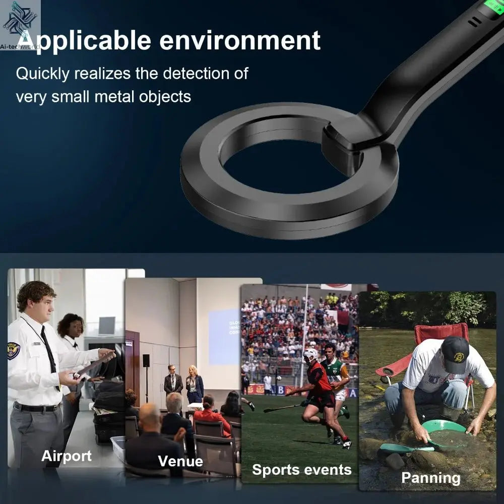 Metal Detector IP66 Waterproof Portable High Sensitivity Metal Detector Underground UnderwaterMultipurpose Metal Finder Ai-TechWorld