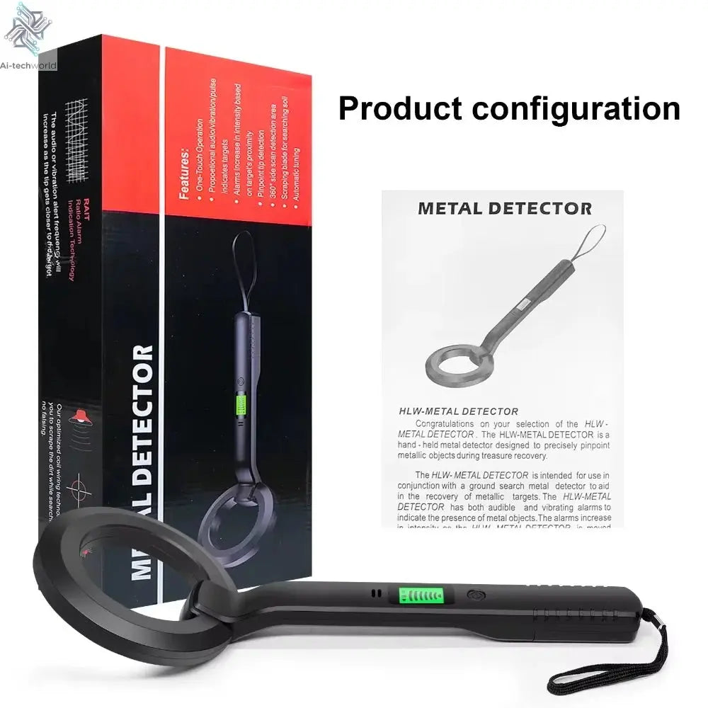 Metal Detector IP66 Waterproof Portable High Sensitivity Metal Detector Underground UnderwaterMultipurpose Metal Finder Ai-TechWorld