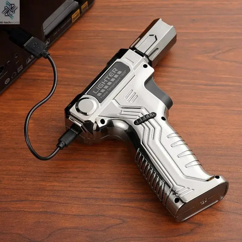 Metal High-temperature High Flame Welding Gun Lighter Windproof Direct Spray Flame Safety Lock Kitchen Cigar Outdoor Lighter Ai-TechWorld 