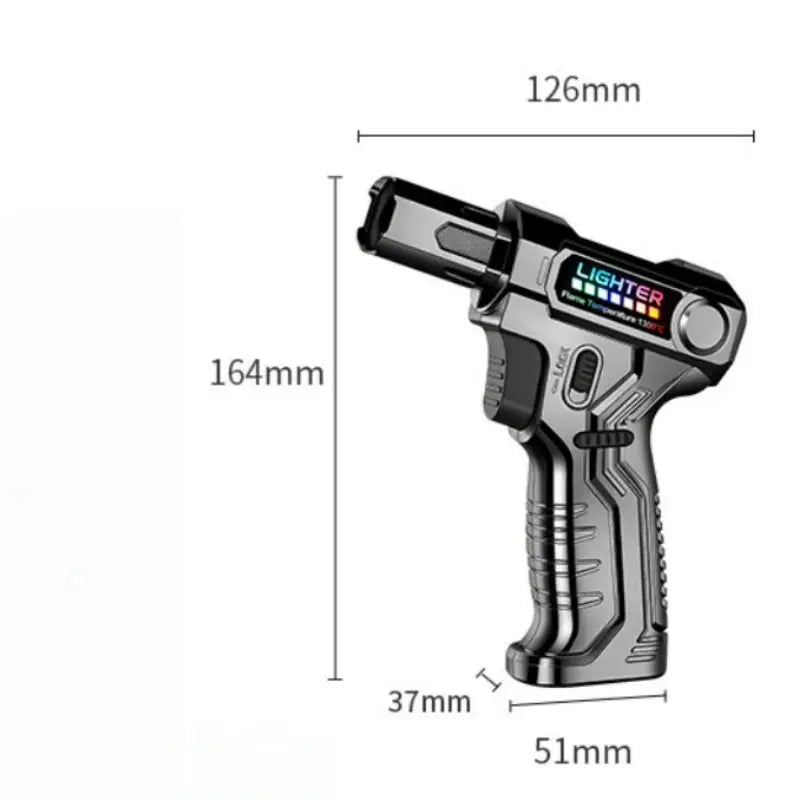Metal High-temperature High Flame Welding Gun Lighter Windproof Direct Spray Flame Safety Lock Kitchen Cigar Outdoor Lighter Ai-TechWorld 