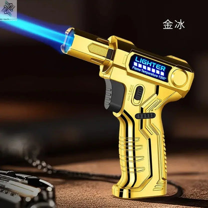 Metal High-temperature High Flame Welding Gun Lighter Windproof Direct Spray Flame Safety Lock Kitchen Cigar Outdoor Lighter Ai-TechWorld 