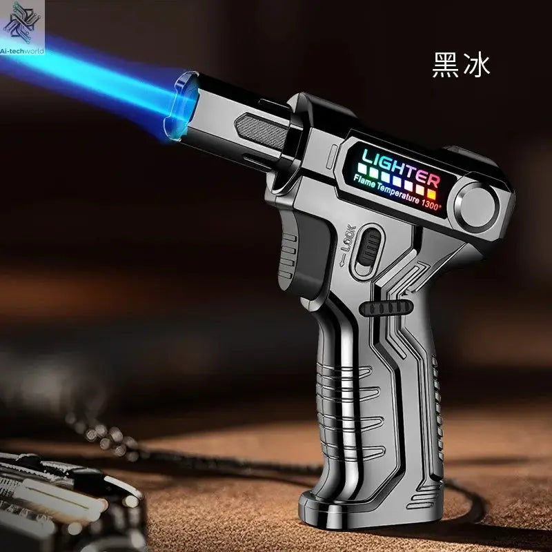 Metal High-temperature High Flame Welding Gun Lighter Windproof Direct Spray Flame Safety Lock Kitchen Cigar Outdoor Lighter Ai-TechWorld 