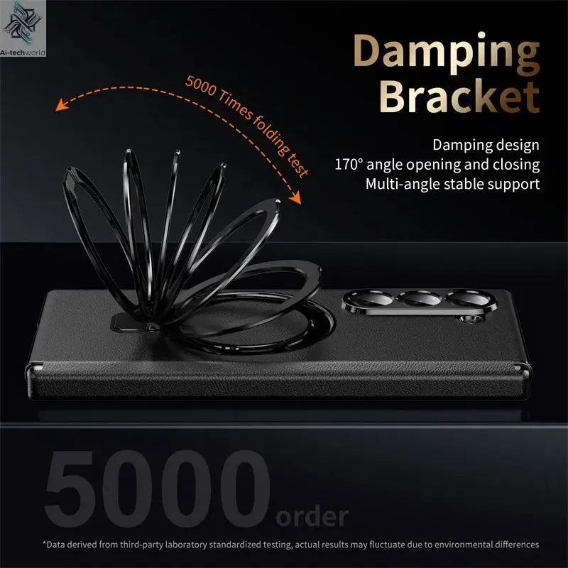 Metal Magnetic hinge Holder Tempered Glass Protect Phone Case For Samsung Z Fold 6 Special Edition Galaxy Z Fold 7 5 4 3 6 Cover Ai-TechWorld 