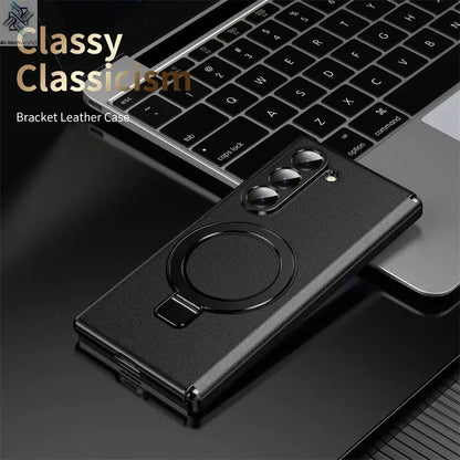 Metal Magnetic hinge Holder Tempered Glass Protect Phone Case For Samsung Z Fold 6 Special Edition Galaxy Z Fold 7 5 4 3 6 Cover Ai-TechWorld 