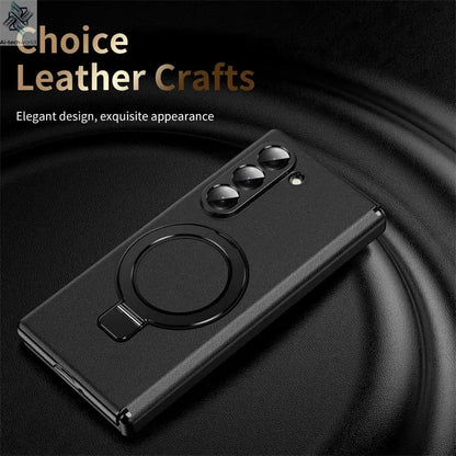 Metal Magnetic hinge Holder Tempered Glass Protect Phone Case For Samsung Z Fold 6 Special Edition Galaxy Z Fold 7 5 4 3 6 Cover Ai-TechWorld 