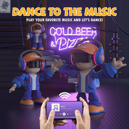 Meteer AI Smart Robot | Voice Chat,Music Dancing Bluetooth,Pet companionship,App Controlled,Birthday Christmas Party Gifts Ai-TechWorld 