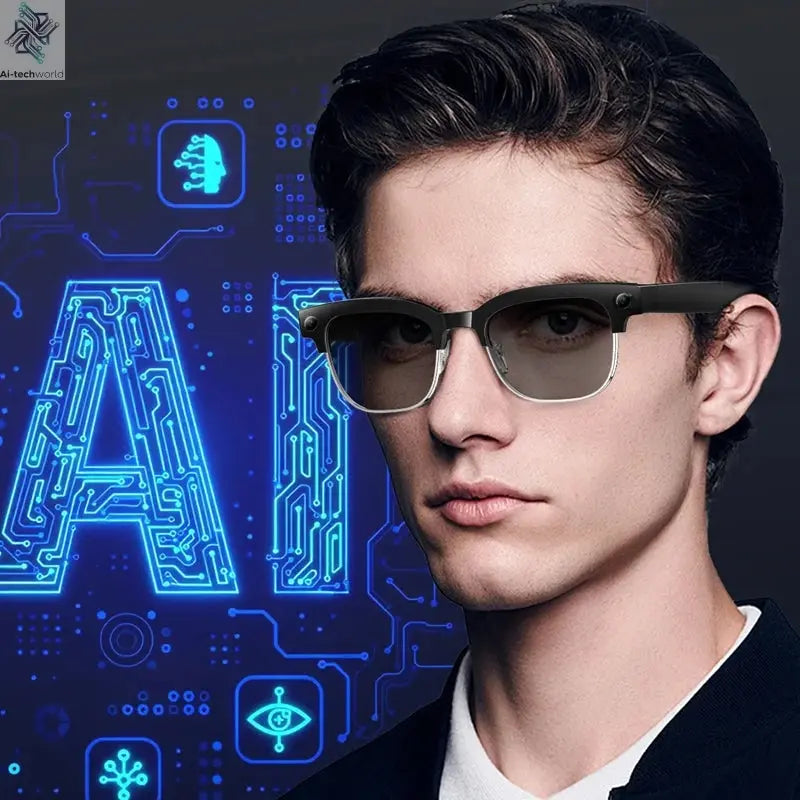 Mijia 4K HD Color Changing AI Smart Glasses 800W Pixel Camera Bluetooth Call Voice Assistant Control Smart Sports Glasses Ai-TechWorld 