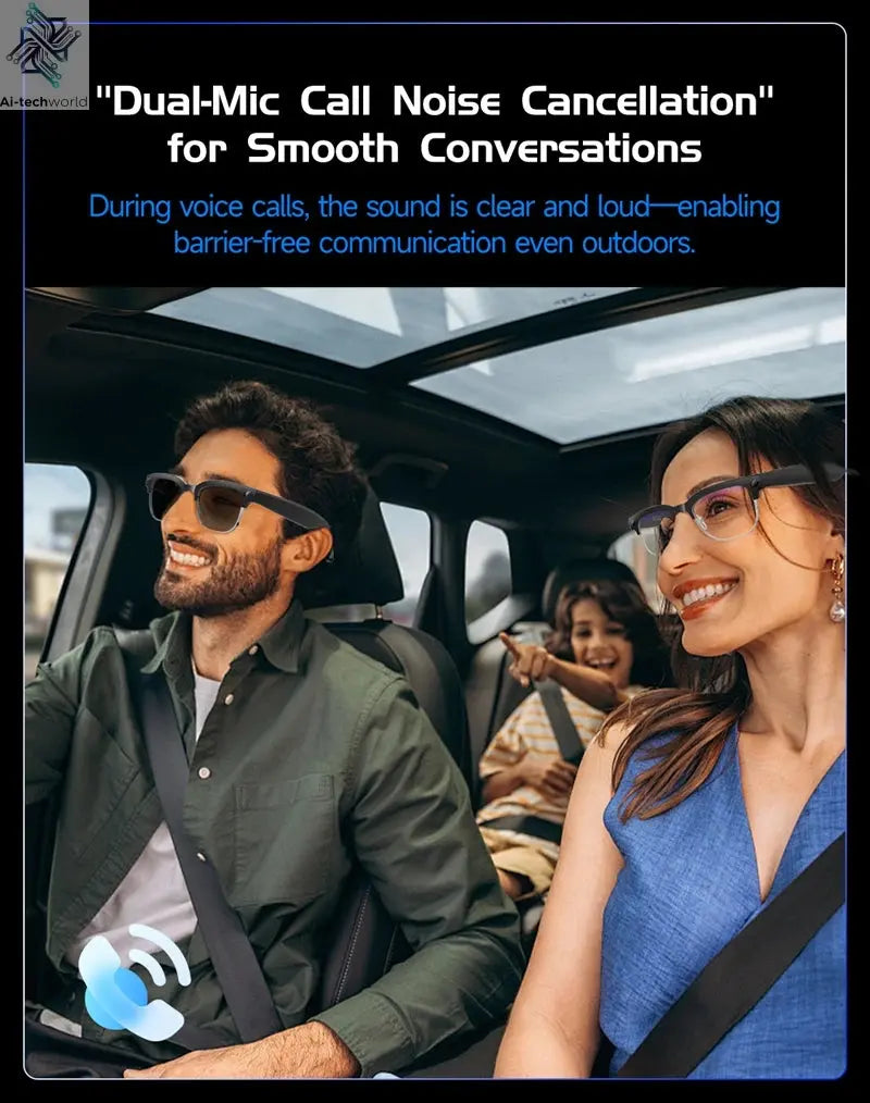 Mijia 4K HD Color Changing AI Smart Glasses 800W Pixel Camera Bluetooth Call Voice Assistant Control Smart Sports Glasses Ai-TechWorld 