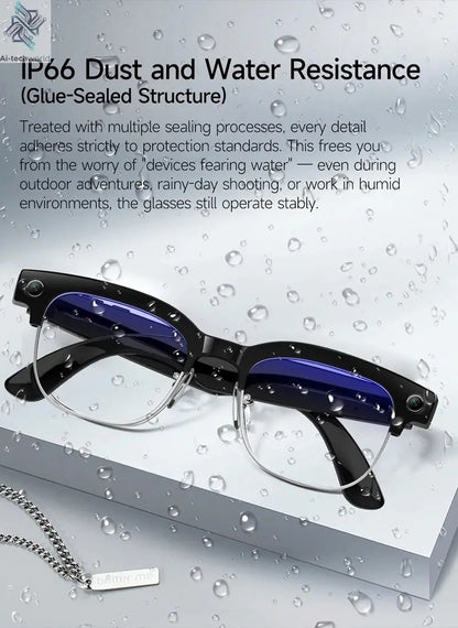 Mijia 4K HD Color Changing AI Smart Glasses 800W Pixel Camera Bluetooth Call Voice Assistant Control Smart Sports Glasses Ai-TechWorld 