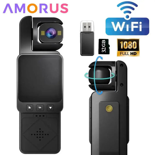 Mini Action Camera WIFI IP65 Waterproof Action Camera 1.54 Inch 1080 HD Sports Camera Chest Worn Video Recorder Cycling Vlogging Ai-TechWorld 