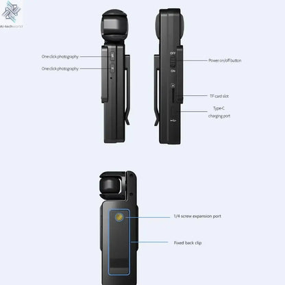 Mini Action Camera WIFI IP65 Waterproof Action Camera 1.54 Inch 1080 HD Sports Camera Chest Worn Video Recorder Cycling Vlogging Ai-TechWorld 