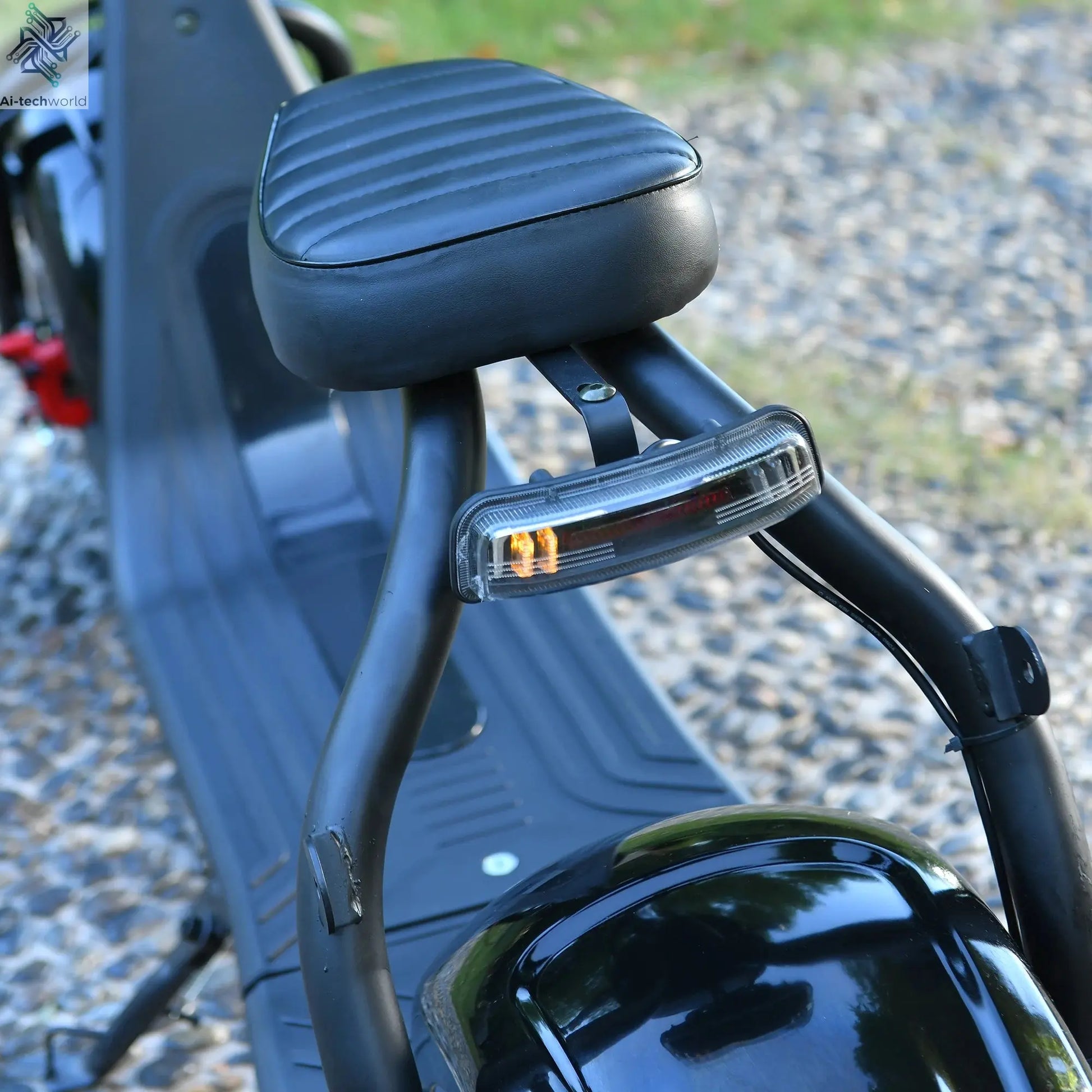 Mini Black Fat Tyre Electric Citycoco Scooter 60V12AH Motorbike E scooter 2000W Commuter electric scooter Ai-TechWorld 