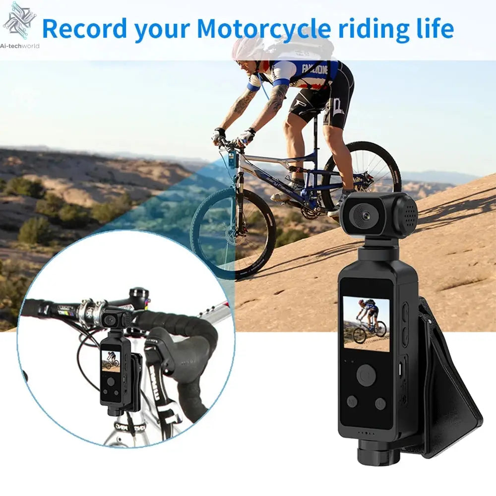 Mini Cam 4K 1080P Pocket Camcorder HD Cam 1.3" LCD Screen 270° Rotatable Wifi Mini Camera with Waterproof Case Motion Cameras Ai-TechWorld 