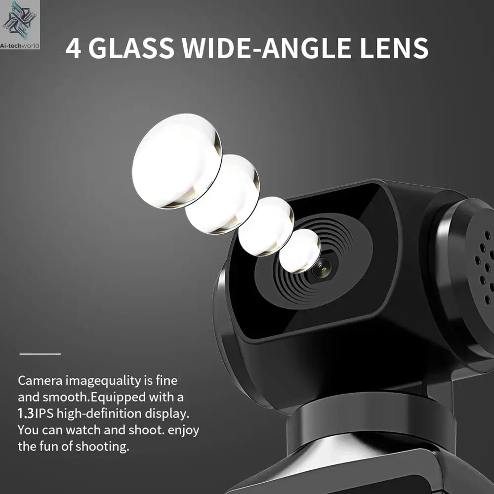 Mini Cam 4K 1080P Pocket Camcorder HD Cam 1.3" LCD Screen 270° Rotatable Wifi Mini Camera with Waterproof Case Motion Cameras Ai-TechWorld 