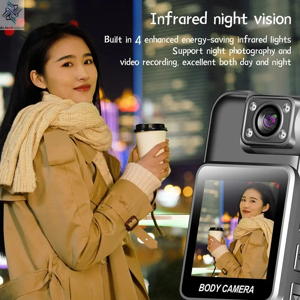 Mini Cam 4K 1080P Pocket Camcorder HD Cam 1.3" LCD Screen 270° Rotatable Wifi Mini Camera with Waterproof Case Motion Cameras Ai-TechWorld 