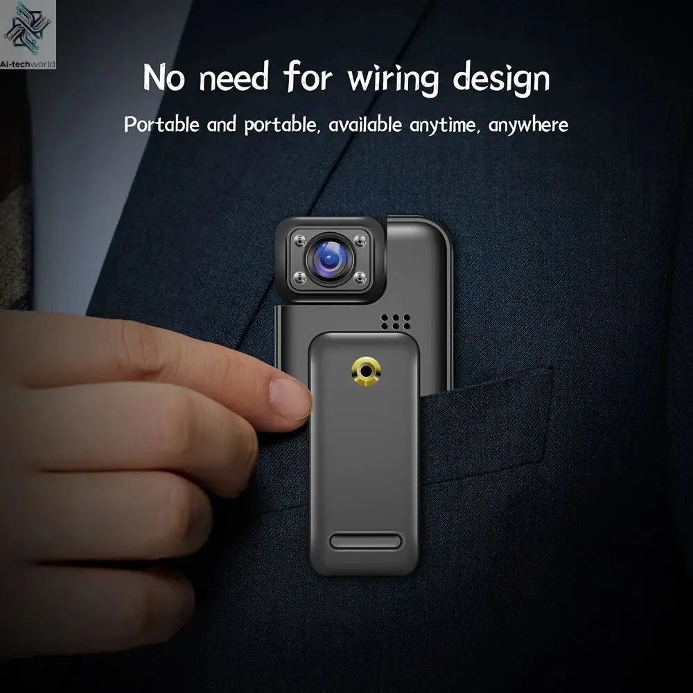 Mini Cam 4K 1080P Pocket Camcorder HD Cam 1.3" LCD Screen 270° Rotatable Wifi Mini Camera with Waterproof Case Motion Cameras Ai-TechWorld 