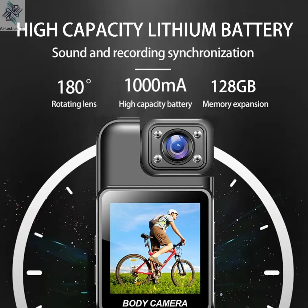 Mini Cam 4K 1080P Pocket Camcorder HD Cam 1.3" LCD Screen 270° Rotatable Wifi Mini Camera with Waterproof Case Motion Cameras Ai-TechWorld 
