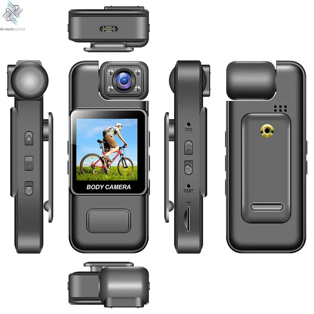 Mini Cam 4K 1080P Pocket Camcorder HD Cam 1.3" LCD Screen 270° Rotatable Wifi Mini Camera with Waterproof Case Motion Cameras Ai-TechWorld 