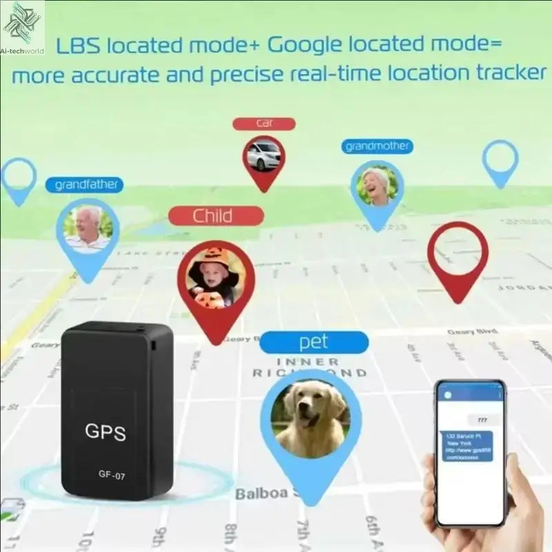 Mini Gps Locator Position App Gf07 Car Gps Tracker Magnetic Vehicle Gps Locator Anti-Lost Anti-Theft Alarm Gps Tracking Device Ai-TechWorld 