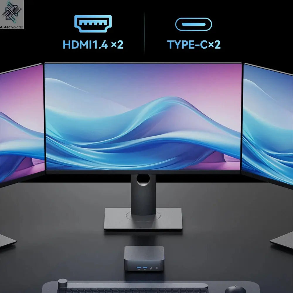 Mini PC Windows 11 Intel Core i9 8950HK 16GB DDR4 512GB 1TB SSD PC Gamer Computer Dual WIFI 6 BT5.2 4K HD Mini Gaming Pc Desktop Ai-TechWorld 