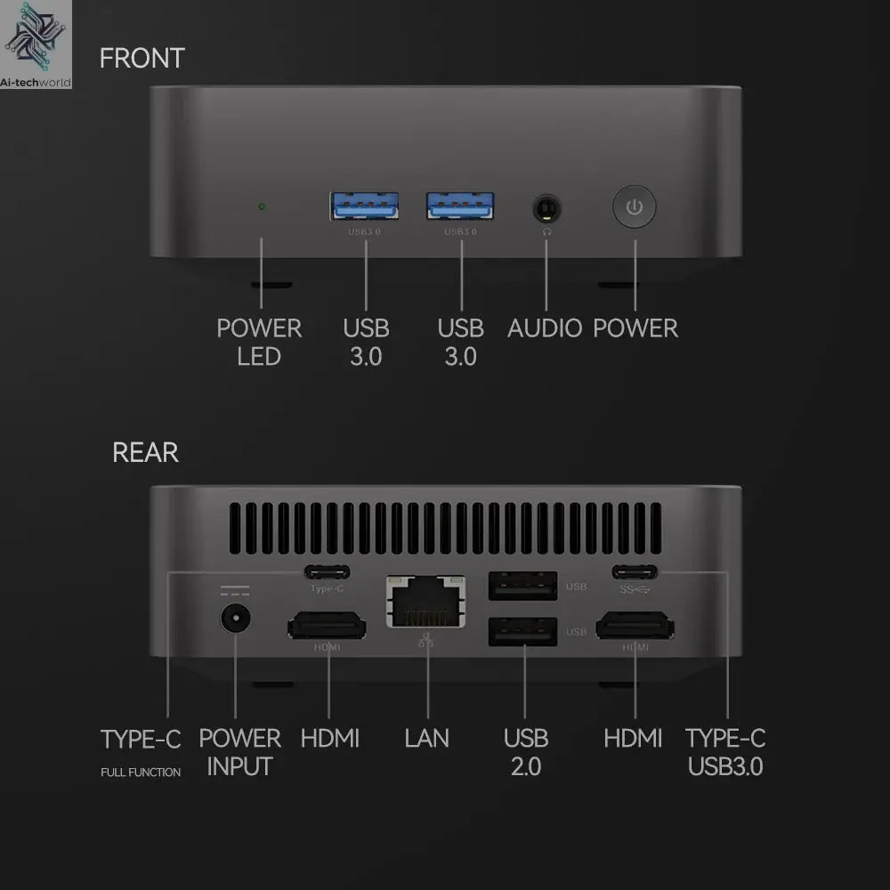 Mini PC Windows 11 Intel Core i9 8950HK 16GB DDR4 512GB 1TB SSD PC Gamer Computer Dual WIFI 6 BT5.2 4K HD Mini Gaming Pc Desktop Ai-TechWorld 