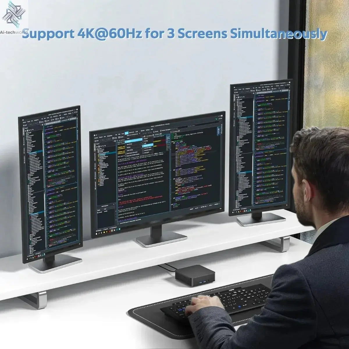 Mini PC Windows 11 Intel Core i9 8950HK 16GB DDR4 512GB 1TB SSD PC Gamer Computer Dual WIFI 6 BT5.2 4K HD Mini Gaming Pc Desktop Ai-TechWorld 