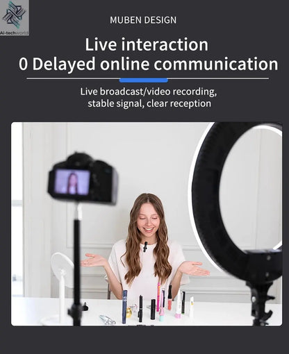 Mini Wireless Lavalier Mic for Audio Video Recording & Live Broadcast - iPhone Android Gaming Ai-TechWorld