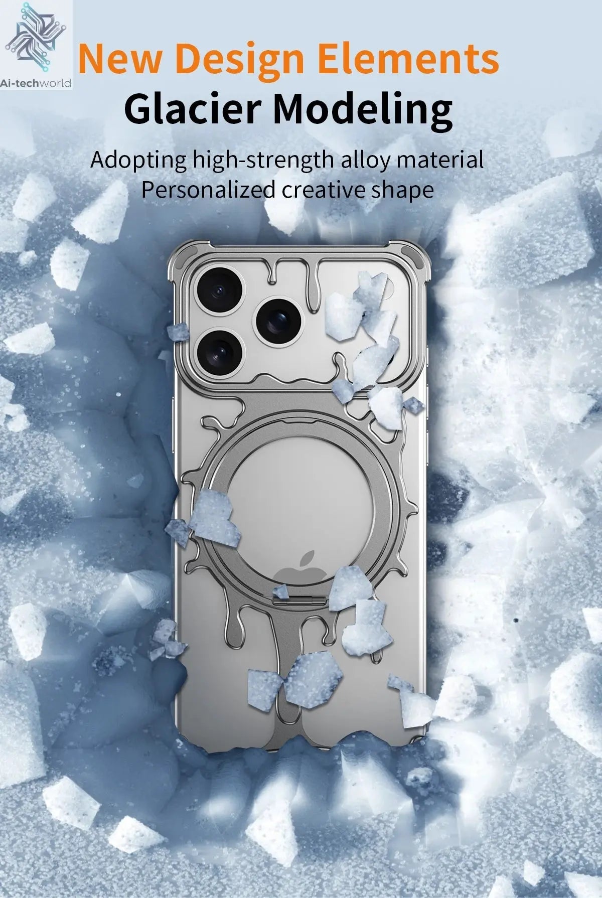 Minimalist Metal Frameless Case For iPhone 17 Pro Max 17 Pro 16Pro Max 15 ProMax 14 Pro Max Magsafe Magnetic Phone Back Cover Ai-TechWorld 