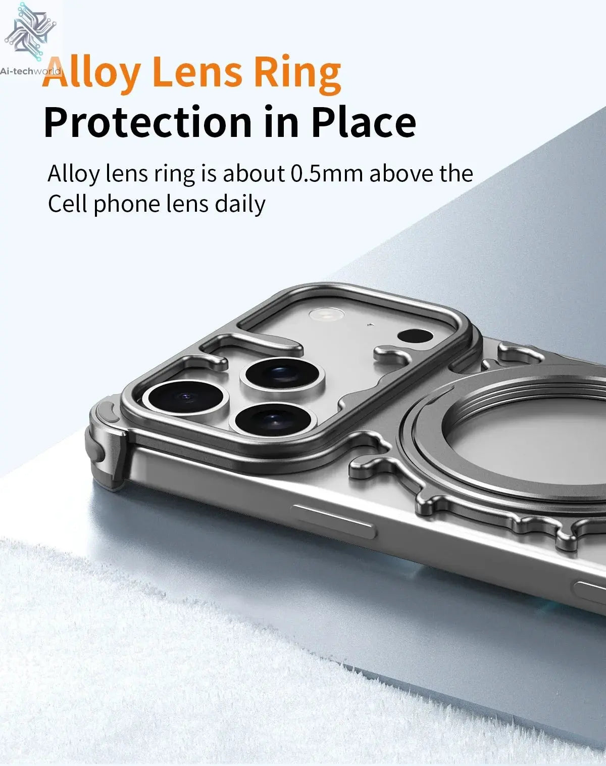Minimalist Metal Frameless Case For iPhone 17 Pro Max 17 Pro 16Pro Max 15 ProMax 14 Pro Max Magsafe Magnetic Phone Back Cover Ai-TechWorld 