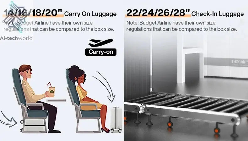 Mixi New PC Aluminum Frame Suitcase Front Opening Rolling Travel Luggage 20 Inch Carry-On 24 26 Inch M9291 - Ai-TechWorld