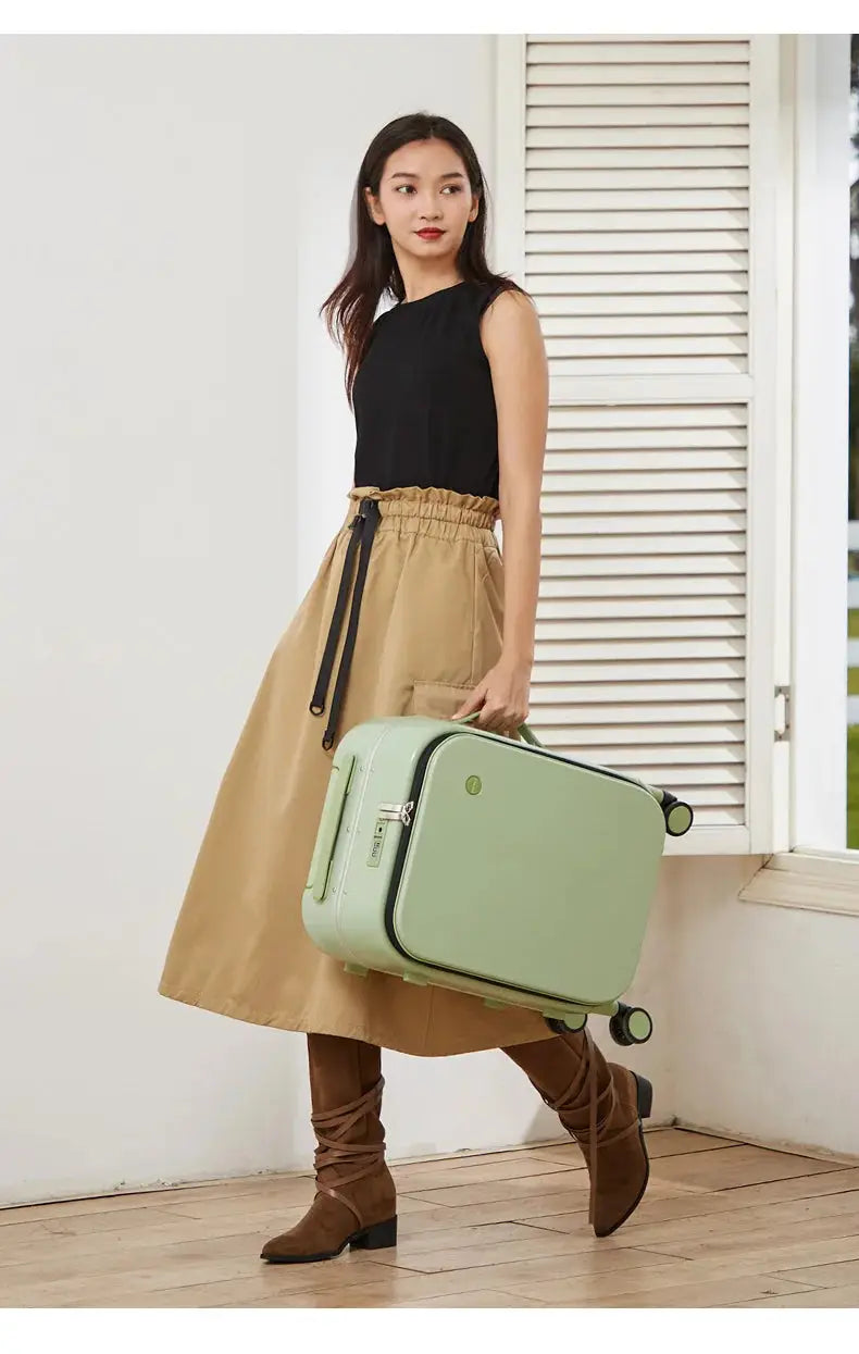Mixi New PC Aluminum Frame Suitcase Front Opening Rolling Travel Luggage 20 Inch Carry-On 24 26 Inch M9291 - Ai-TechWorld
