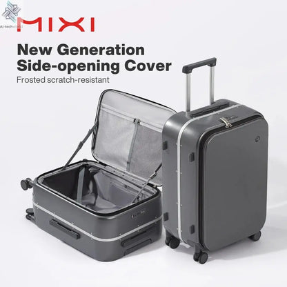 Mixi New PC Aluminum Frame Suitcase Front Opening Rolling Travel Luggage 20 Inch Carry-On 24 26 Inch M9291 - Ai-TechWorld