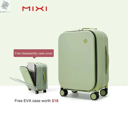 Mixi Patent Design Aluminum Frame Suitcase Carry On Rolling Luggage Beautiful Boarding Cabin 18 20 24 Inch M9260 Ai-TechWorld 