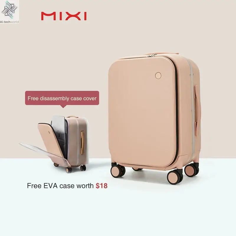 Mixi Patent Design Aluminum Frame Suitcase Carry On Rolling Luggage Beautiful Boarding Cabin 18 20 24 Inch M9260 Ai-TechWorld 