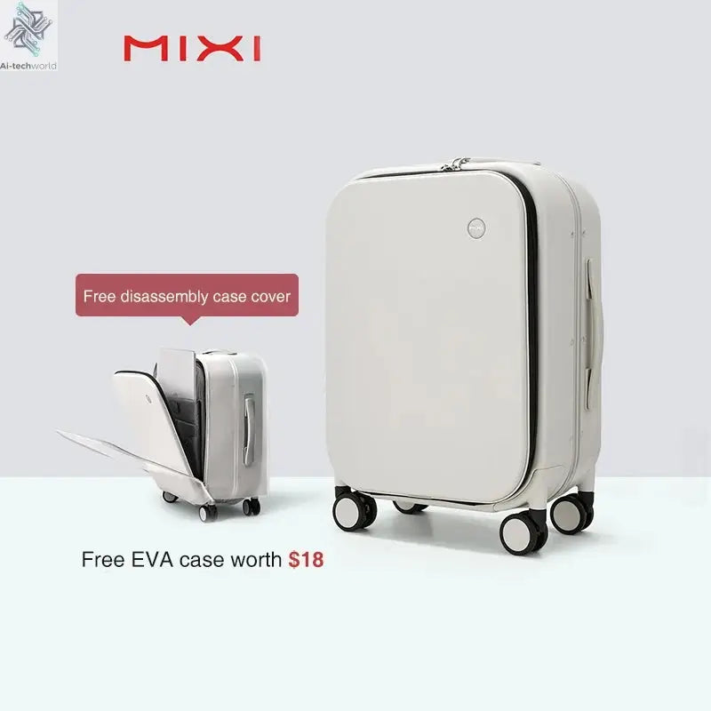 Mixi Patent Design Aluminum Frame Suitcase Carry On Rolling Luggage Beautiful Boarding Cabin 18 20 24 Inch M9260 Ai-TechWorld 