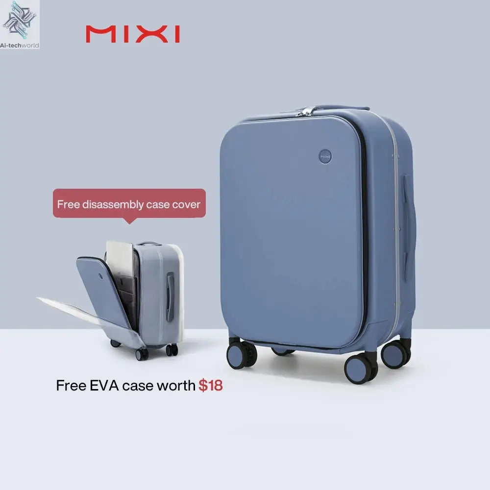 Mixi Patent Design Aluminum Frame Suitcase Carry On Rolling Luggage Beautiful Boarding Cabin 18 20 24 Inch M9260 Ai-TechWorld 