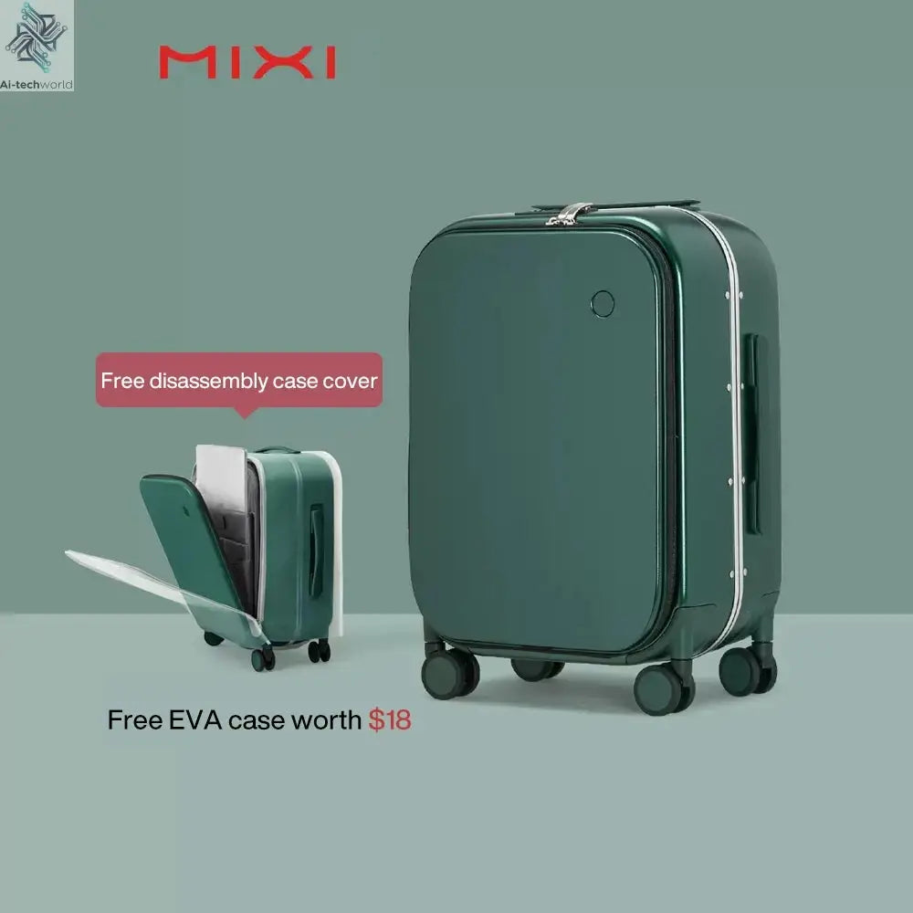 Mixi Patent Design Aluminum Frame Suitcase Carry On Rolling Luggage Beautiful Boarding Cabin 18 20 24 Inch M9260 Ai-TechWorld 