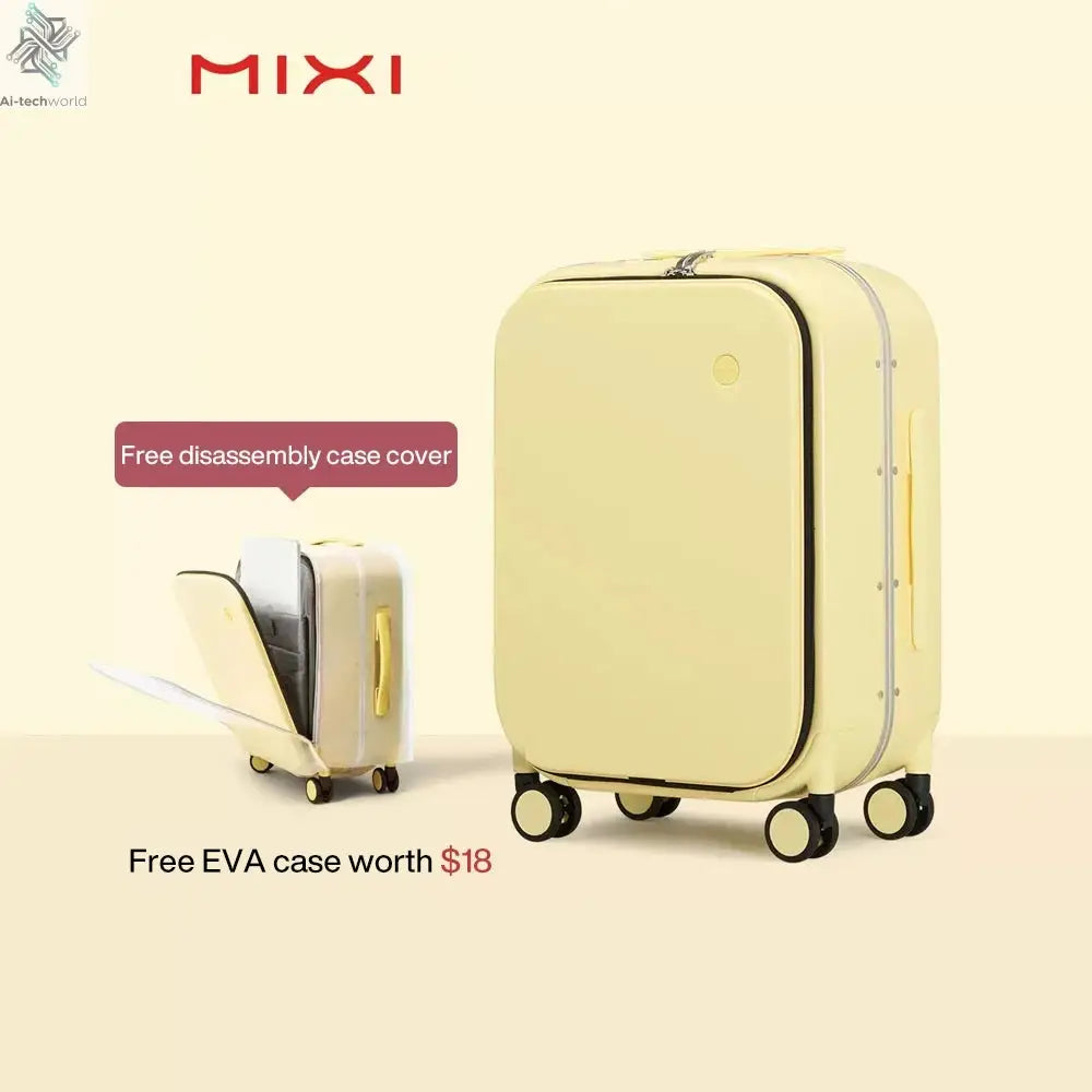 Mixi Patent Design Aluminum Frame Suitcase Carry On Rolling Luggage Beautiful Boarding Cabin 18 20 24 Inch M9260 Ai-TechWorld 