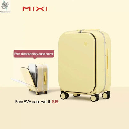 Mixi Patent Design Aluminum Frame Suitcase Carry On Rolling Luggage Beautiful Boarding Cabin 18 20 24 Inch M9260 Ai-TechWorld 