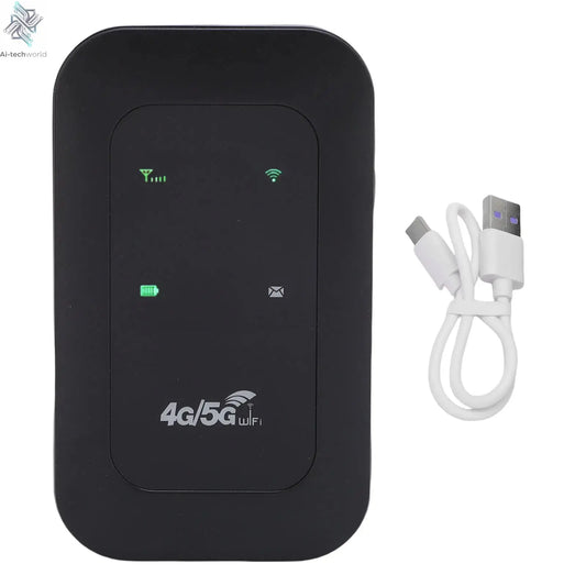Mobile WiFi Router 2100mAh Battery Supports 10 Connected Devices 4G 5G WiFi Hotspot 300Mbps High Speed Portable for Business Ai-TechWorld 
