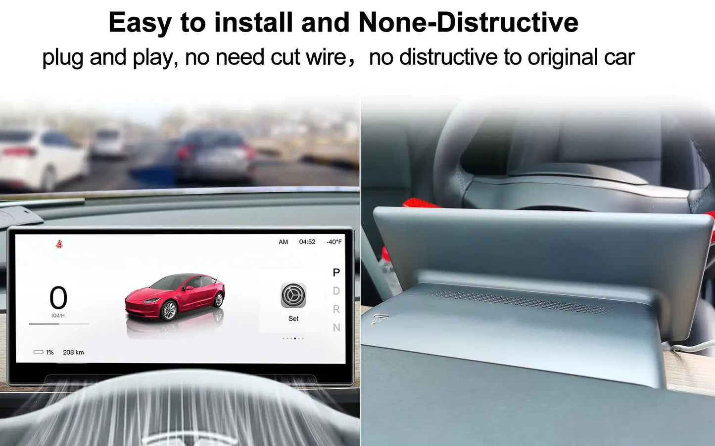 Model 3 Hud for Tesla Y Juniper Head Up Display Highland Instrument Cluster Air vent Dash Front Screen Camera Driver Monitor Ai-TechWorld 