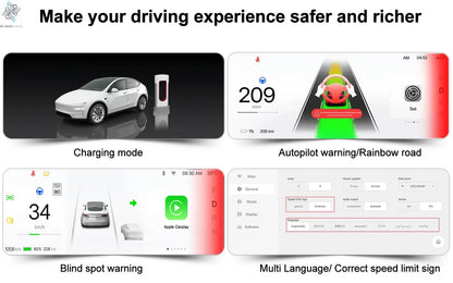 Model 3 Hud for Tesla Y Juniper Head Up Display Highland Instrument Cluster Air vent Dash Front Screen Camera Driver Monitor Ai-TechWorld 