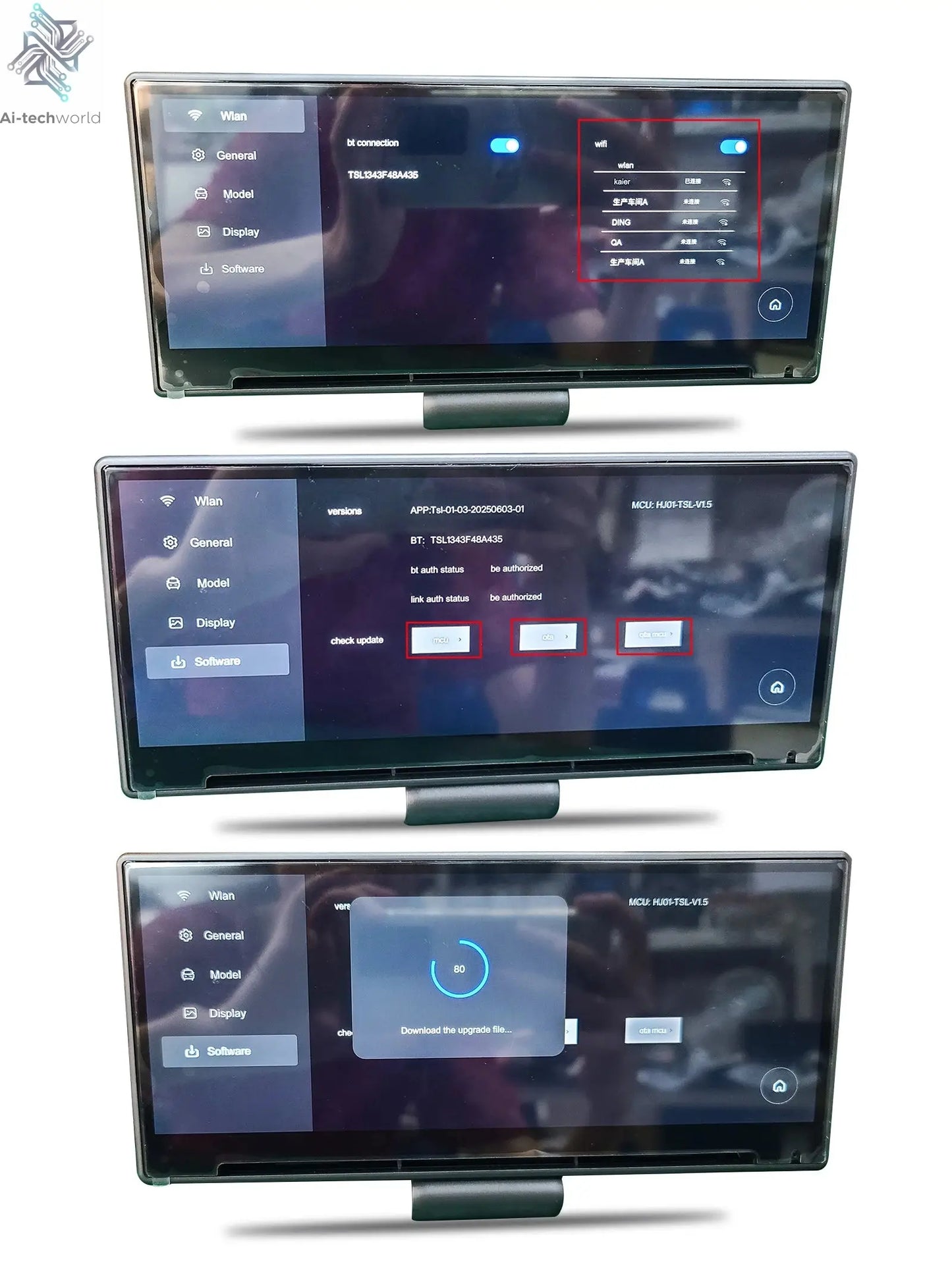Model 3 Hud for Tesla Y Juniper Head Up Display Highland Instrument Cluster Air vent Dash Front Screen Camera Driver Monitor Ai-TechWorld 