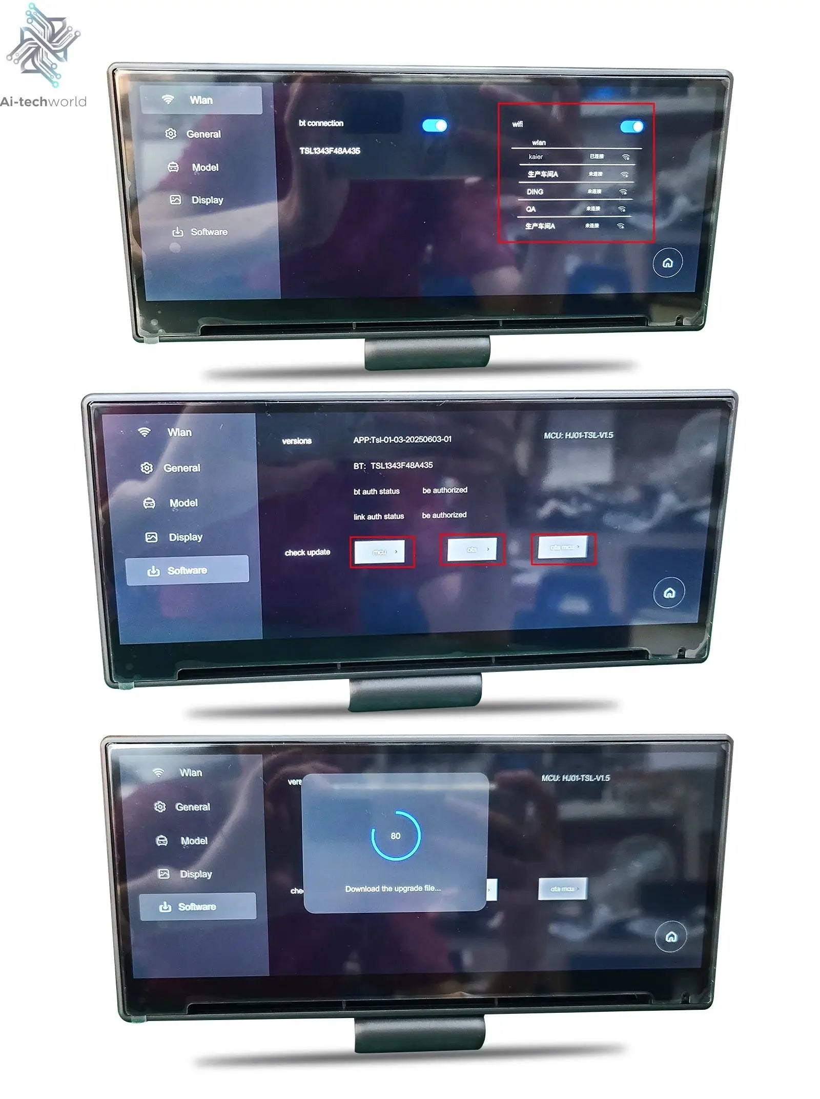 Model 3 Hud for Tesla Y Juniper Head Up Display Highland Instrument Cluster Air vent Dash Front Screen Camera Driver Monitor Ai-TechWorld 