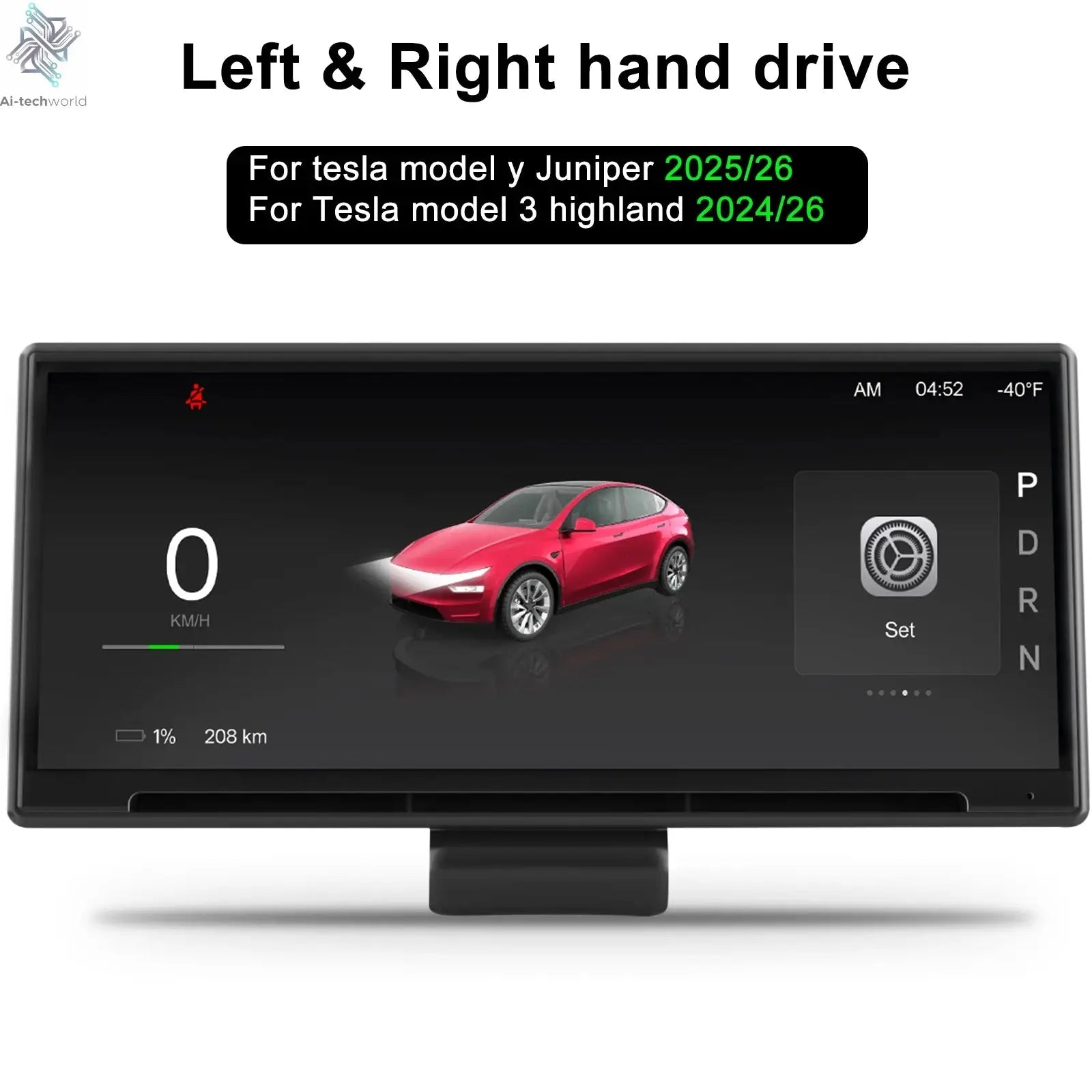 Model 3 Hud for Tesla Y Juniper Head Up Display Highland Instrument Cluster Air vent Dash Front Screen Camera Driver Monitor Ai-TechWorld 